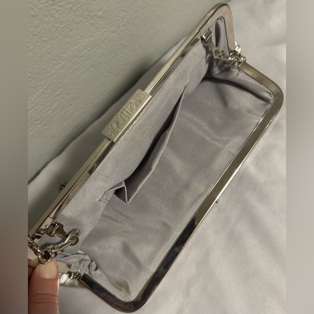 Elegant Giani Bernini Silver Shoulder & Clutch Bag - EUC - Picture 15 of 16